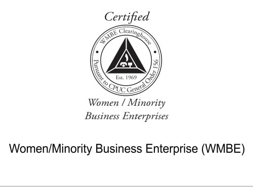 Certifications of WMBE - Women/Minority Business Enterprise
