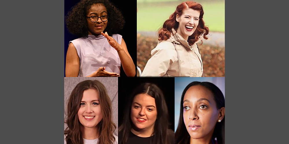 A collage highlighting 5 impactful women influencers and self-advocates in the deaf community