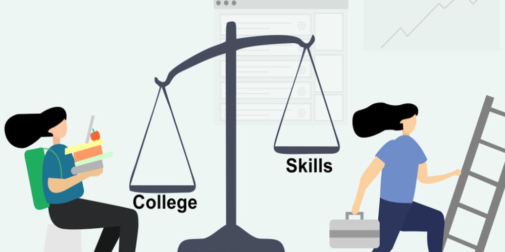 Illustration: Emphasizing skills over academic qualifications, highlighting the rise of skill-based hiring