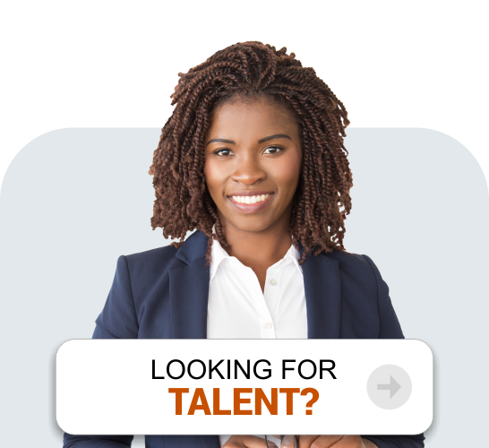 A professional smiling woman is looking for talents to hire