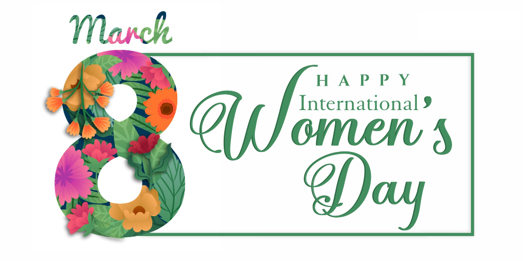 Graphic celebrating International Women's Day